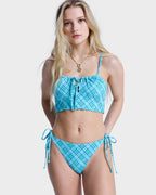 Womens Printed Essentials Hi Leg Tanga Bikini Bottom
