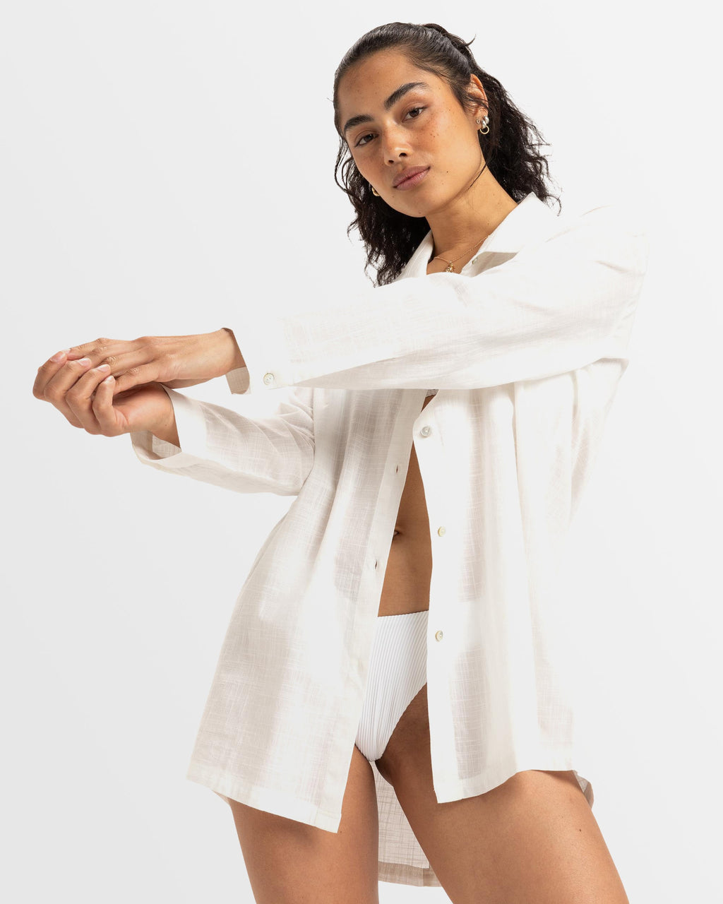 Womens New Solid Blue Riptide Cover Up