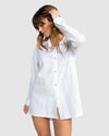 Womens New Solid Blue Riptide Cover Up