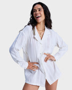 Womens Sunset Back Cover Up Shirt