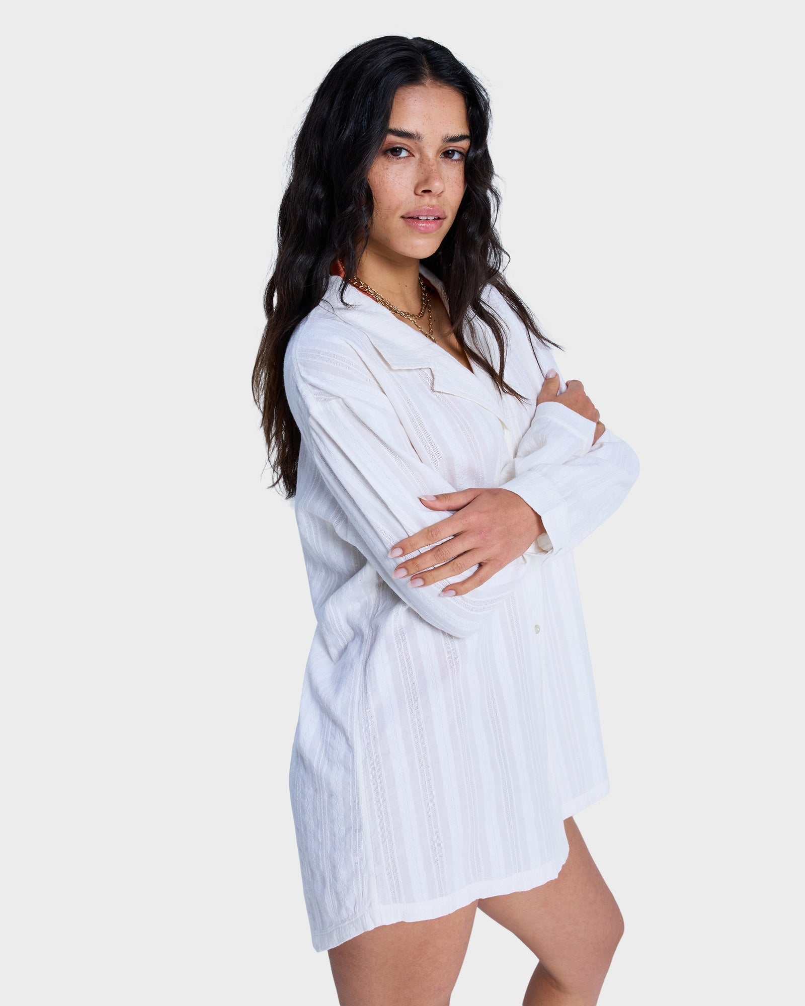 Womens Sunset Back Cover Up Shirt