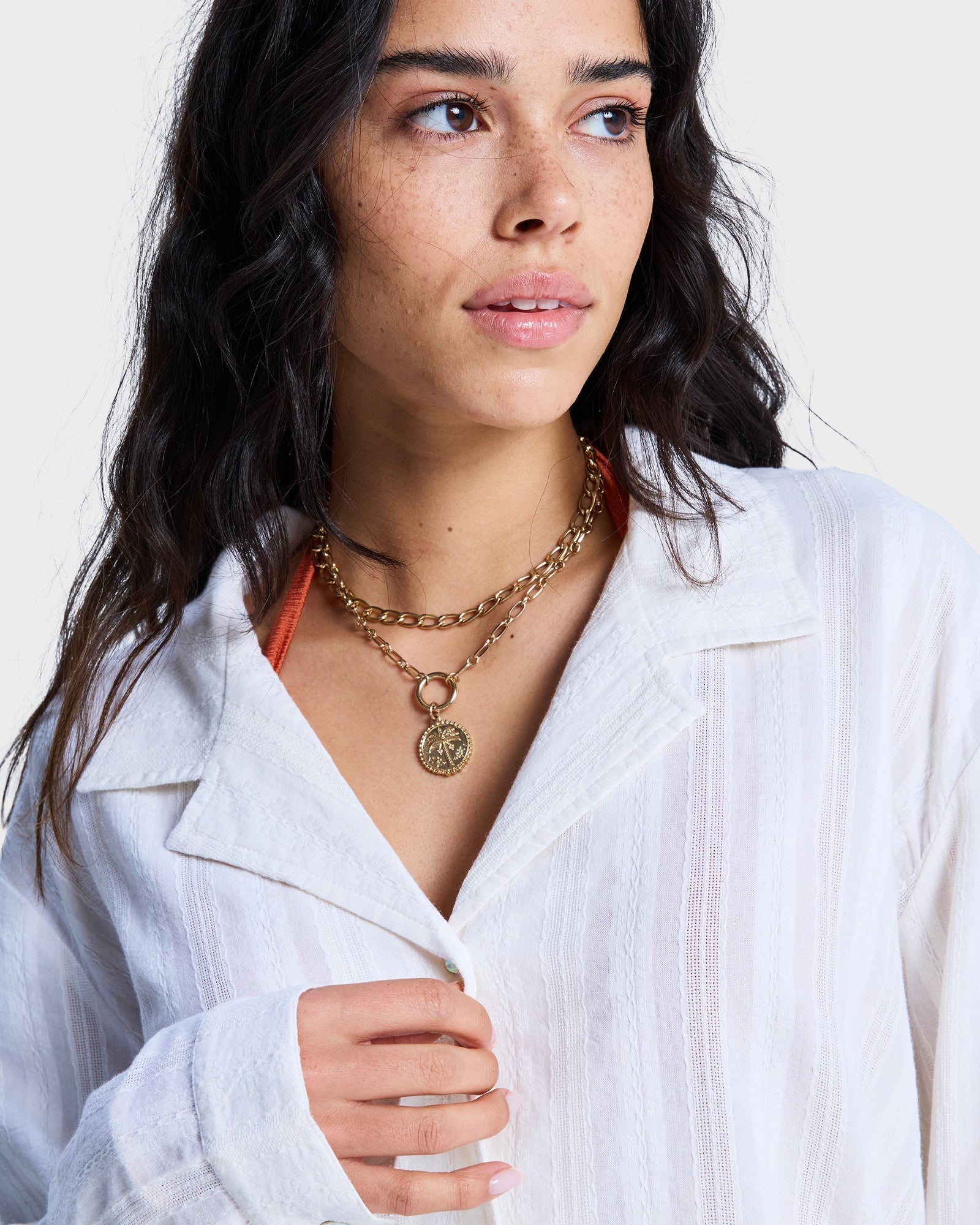 Womens Sunset Back Cover Up Shirt
