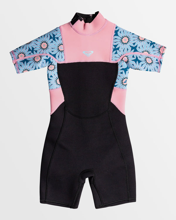 Girls 2-16 2/2mm Prologue Back Zip Short Sleeve Springsuit