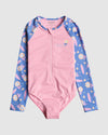 Girls 2-7 Lorem Long Sleeve One-Piece Rash Vest