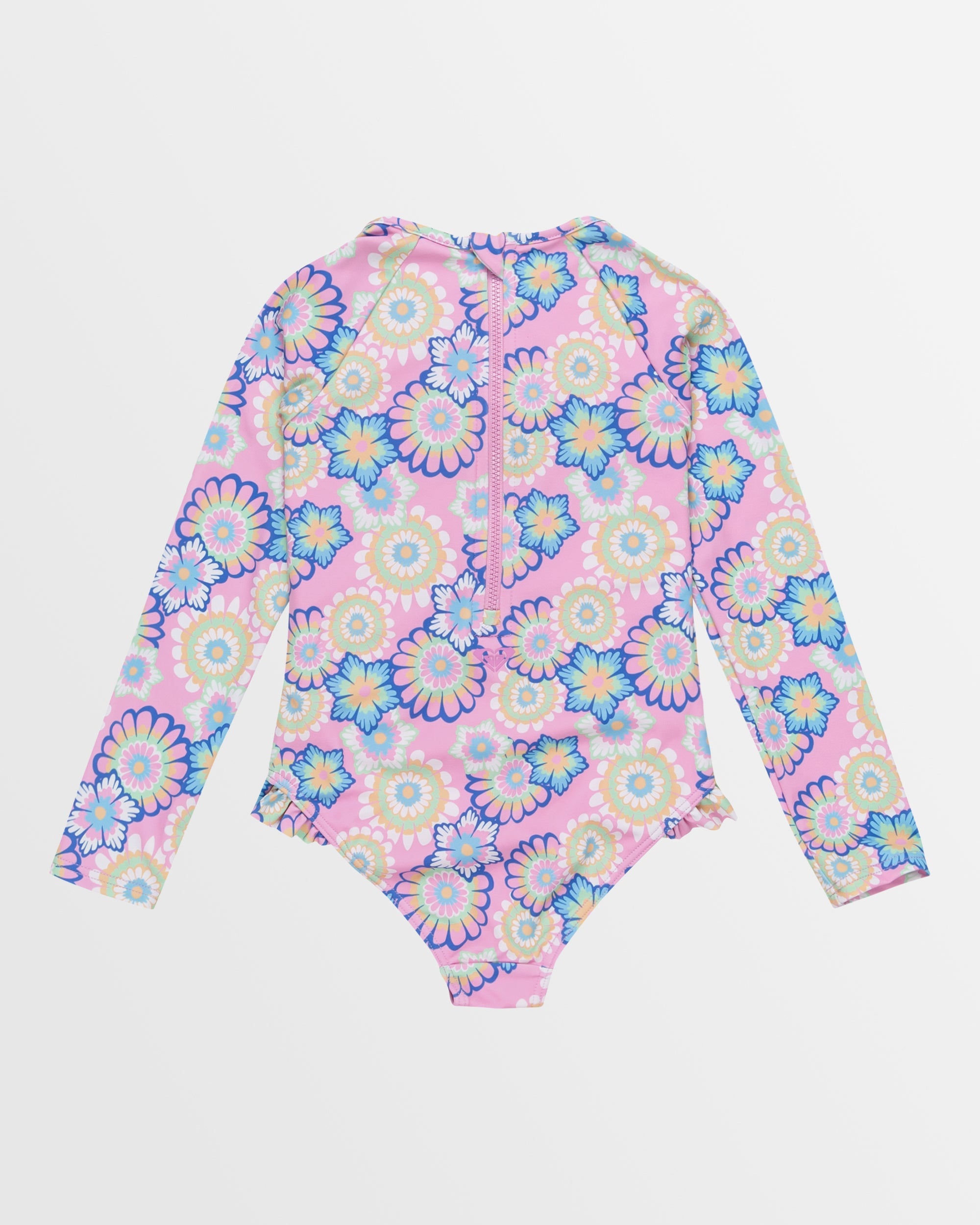 Girls 2-7 Flower Party Long Sleeve Rash Vest