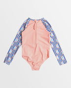 Girls 2-7 Tiles Long Sleeve Rash Vest