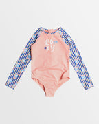Girls 2-7 Tiles Long Sleeve Rash Vest