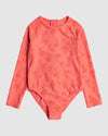 Girls 2-7 Palm Tree Long Sleeve Rash Vest