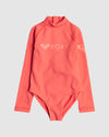 Girls 2-7 Onesie Heater Long Sleeve Rash Vest