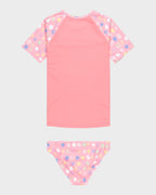 Girls 8-16 Roxy Dot Short Sleeve Lycra Rash Vest