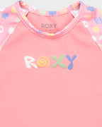 Girls 8-16 Roxy Dot Short Sleeve Lycra Rash Vest