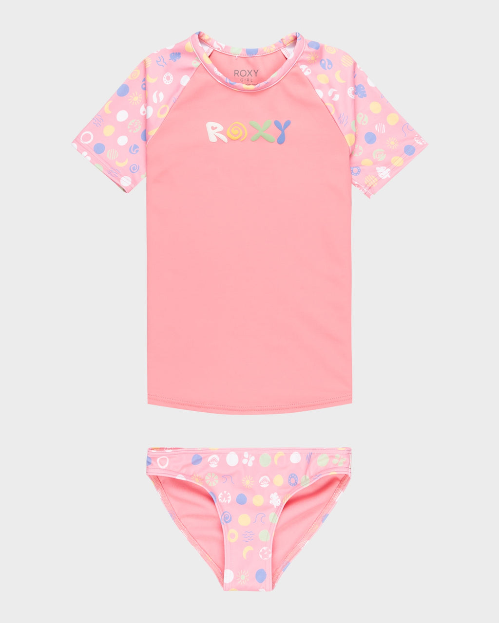 Girls 8-16 Roxy Dot Short Sleeve Lycra Rash Vest