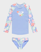 Girls 8-16 Tropical Story Long Sleeve Lycra Rash Vest