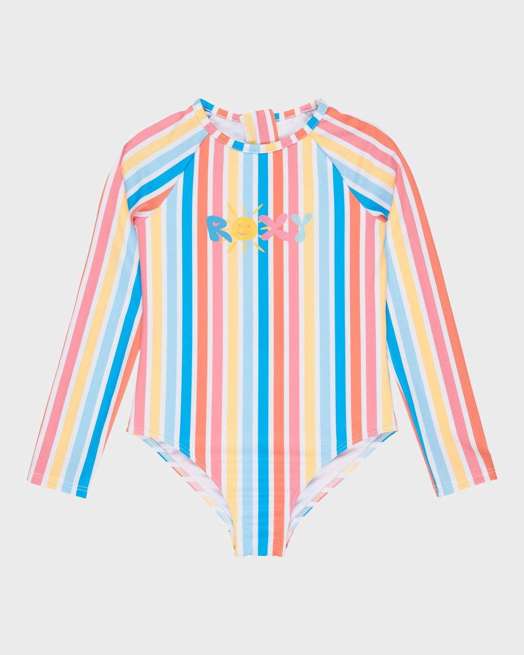 Girls 2-7 Holly Stripe Long Sleeve Onesie Rash Vest