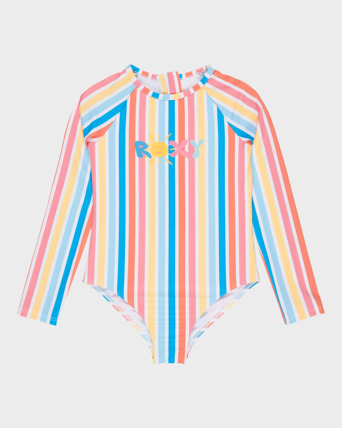 Girls 2-7 Holly Stripe Long Sleeve Onesie Rash Vest