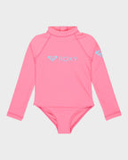 Girls 2-7 Heate Long Sleeve Onesie Rash Vest