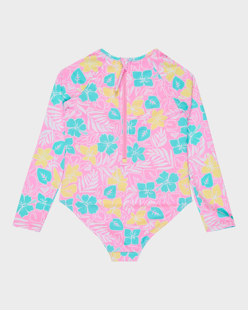 Girls 2-7 Tropical Square One Piece Rash Vest