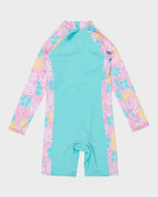 Girls 2-7 Tropical Square One Piece Rash Vest