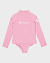 Girls 2-7 Heater Long Sleeve One Piece Rash Vest