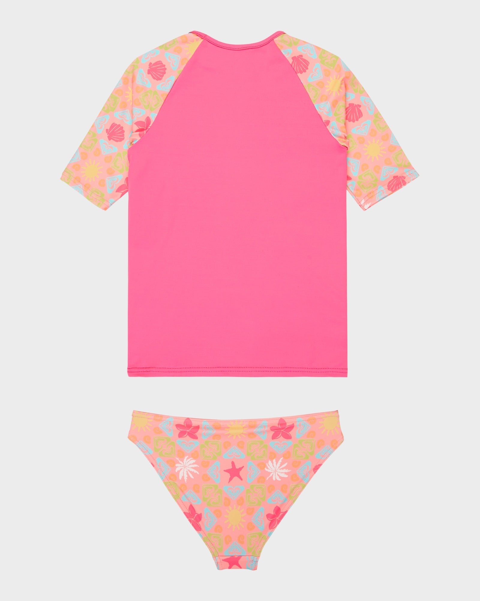 Girls 2-7 Check TW Lycra Set Rash Vest