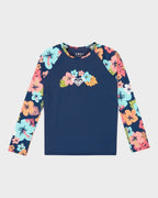 Girls 2-7 Morning Flower Lycra Set Rash Vest