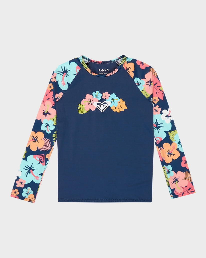 Girls 2-7 Morning Flower Lycra Set Rash Vest