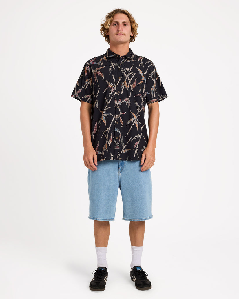 Mens Scaler Stone Woven Short Sleeve Shirt