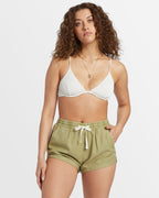 Womens Road Trippin Elastic Waist Shorts