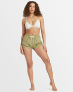 Womens Road Trippin Elastic Waist Shorts