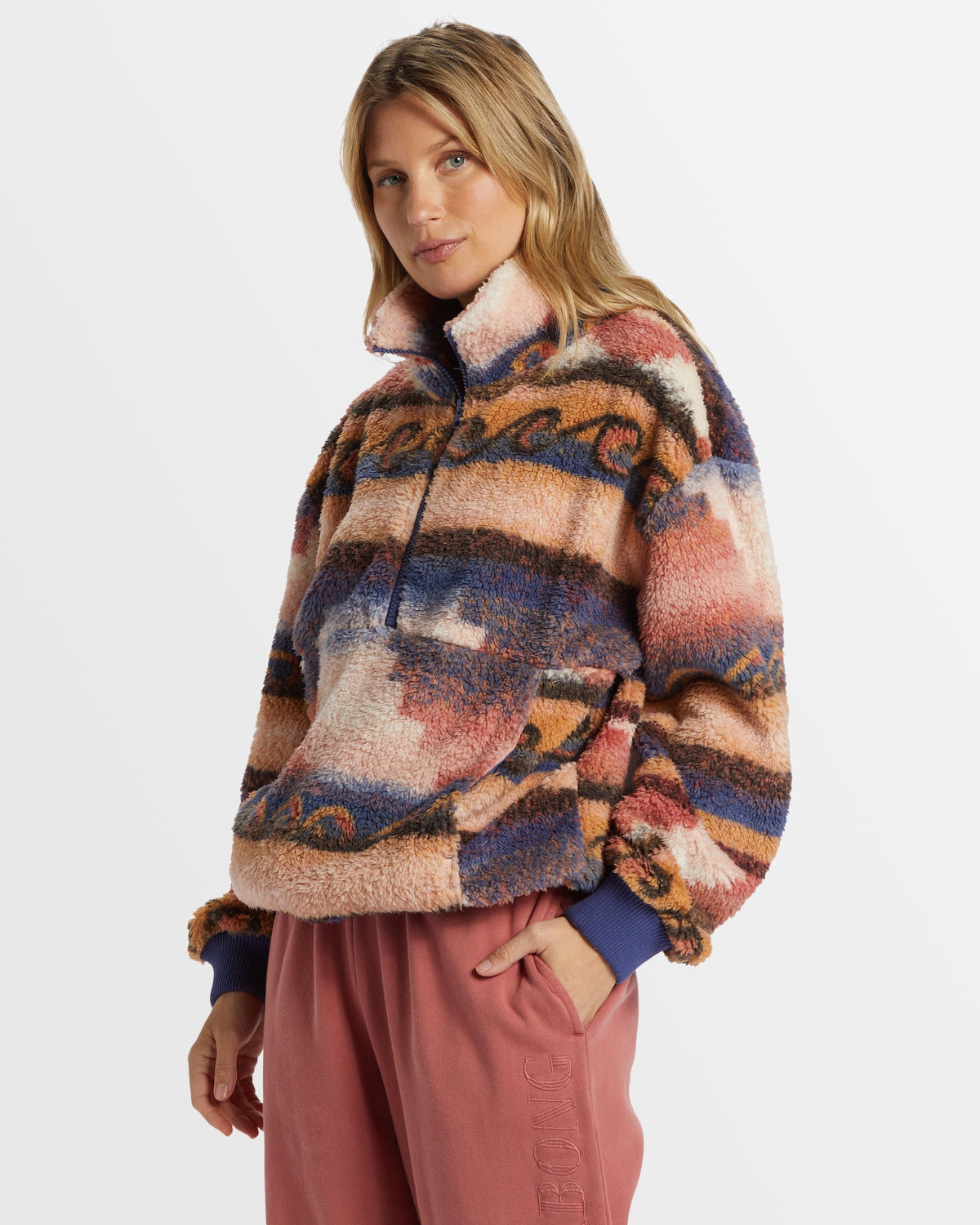 Womens Time Off Half-Zip Fleece Pullover