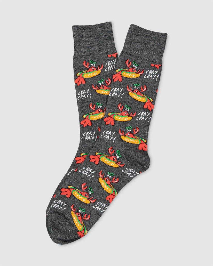MENS CRAY CRAY BLACK CREW SOCKS