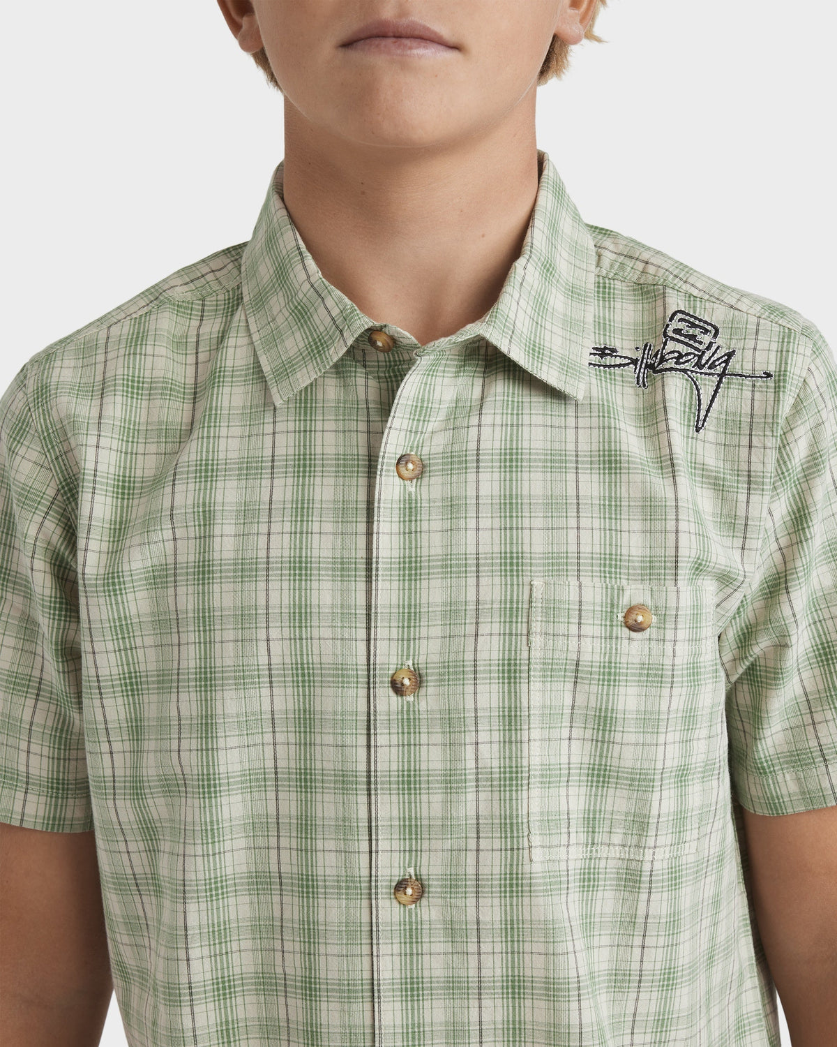 Boys 8-16 Mogul Checkerd Short Sleeve Shirt