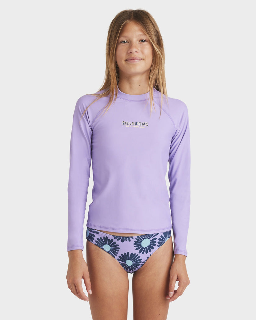 Girls 6-16 Heat Wave Long Sleeve Rash Vest