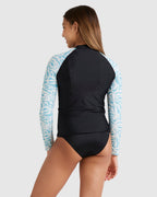 Girls 6-14 Mellow Waves Long Sleeve Rash Vest