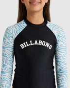 Girls 6-14 Mellow Waves Long Sleeve Rash Vest