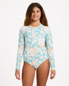 Girls 6-16 Hibiscus Haze Long Seeve Rash Vest