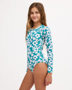 Girls 8-16 Coconut Rush Long Sleeve Rash Vest