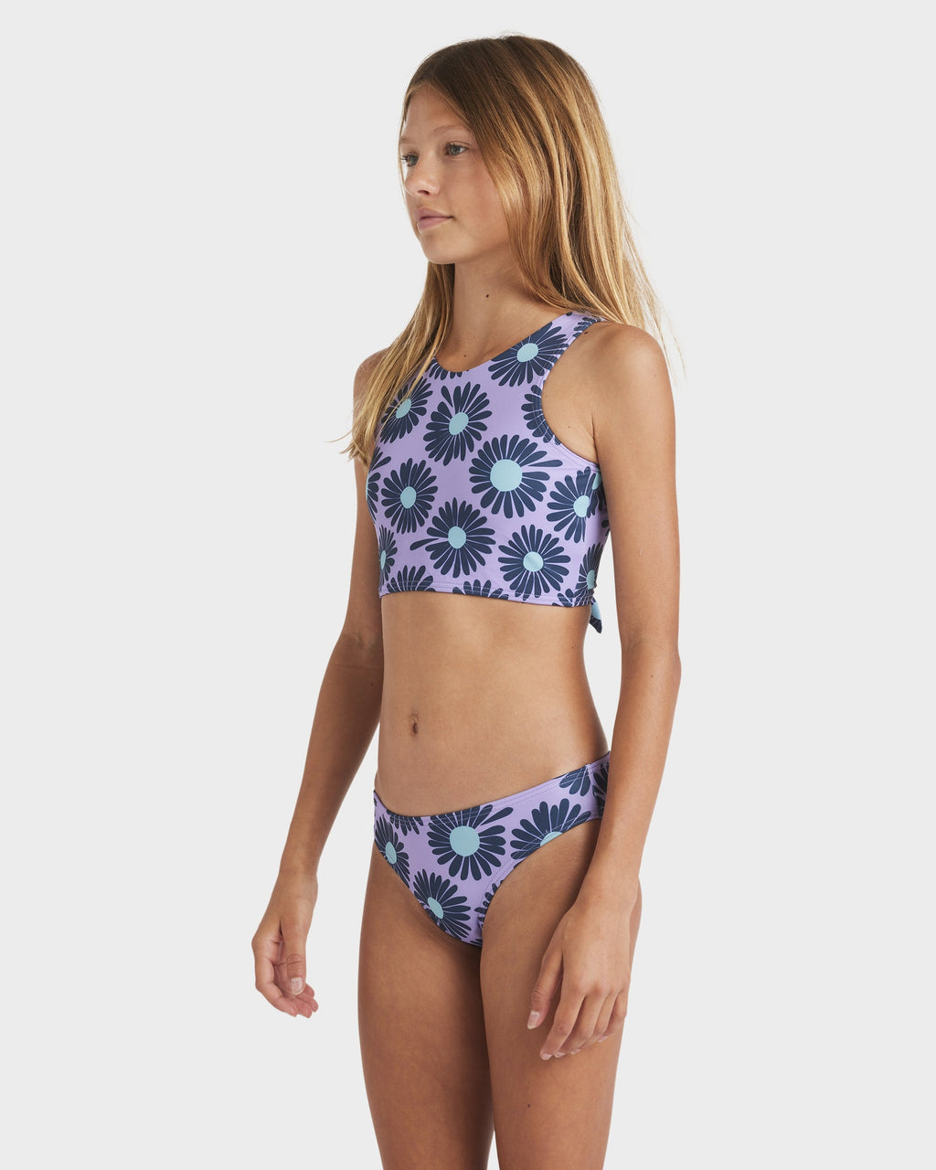 Girls 6-14 High Neck Two Piece