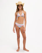 Girls 8-16 Forest Stripe Trilet Bikini Set