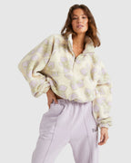 Womens Lovin Life Half Zip Fleece Jumper
