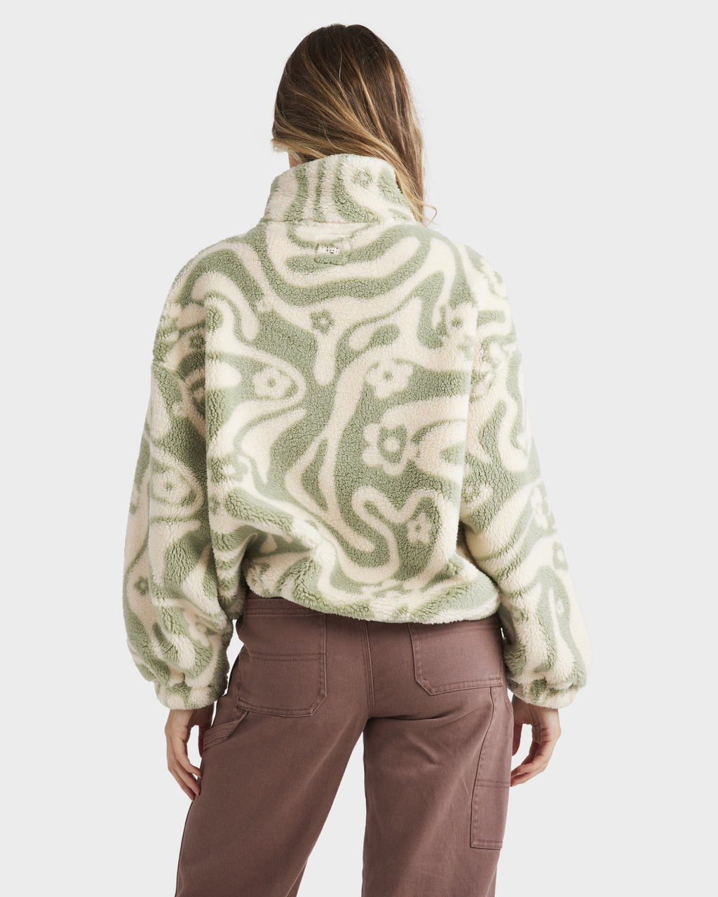 Womens Golden Groove Half Zip Fleece Jumper