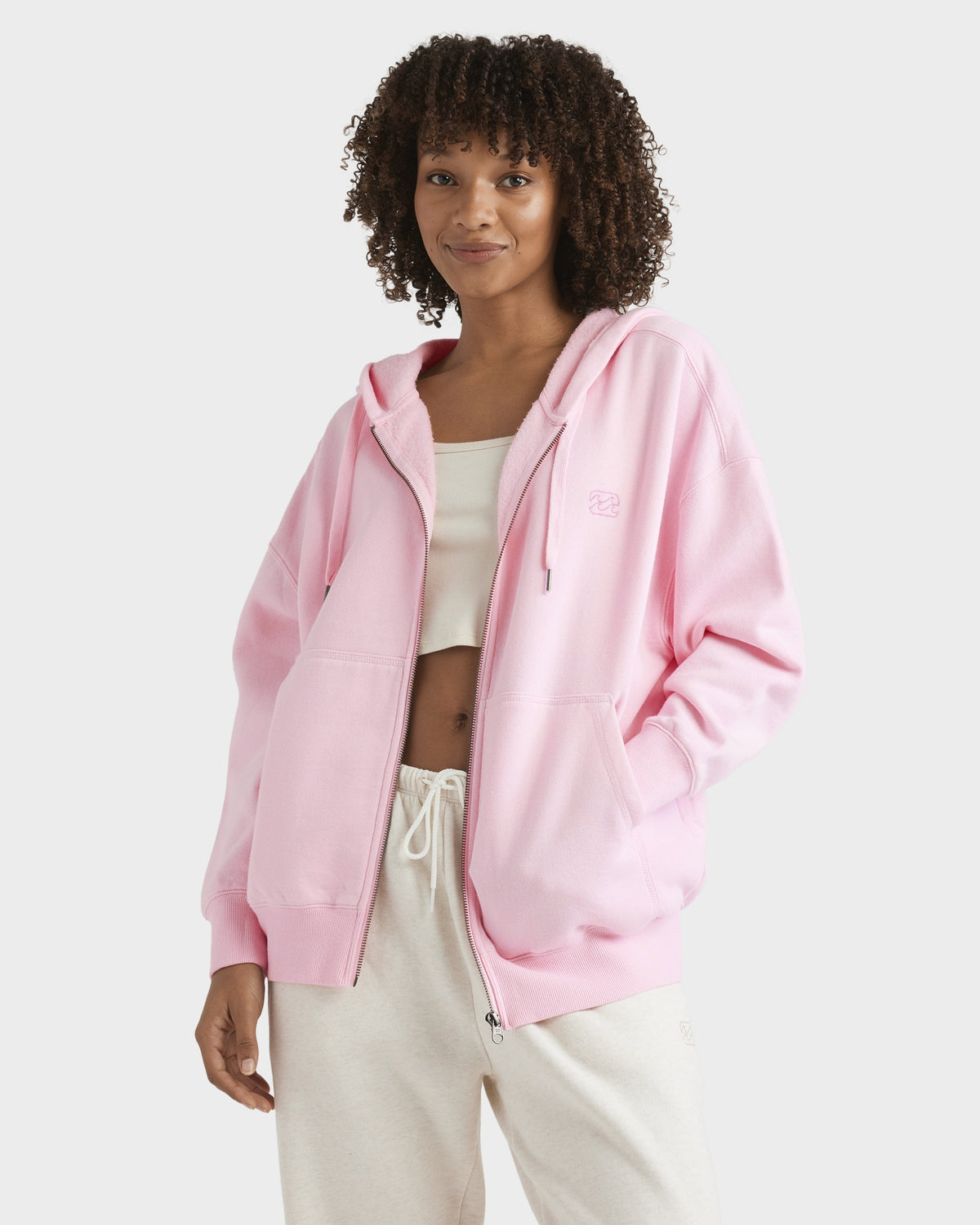 Womens Wave Essential Zip-Up Hoodie