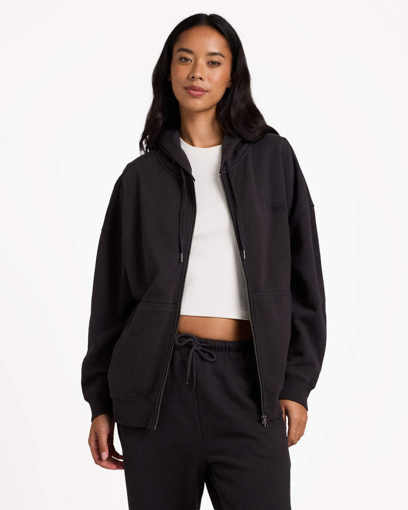 Womens Wave Essentials Zip Up Hoodie