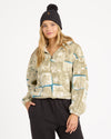 Womens Sea Check Half Zip Fleece Jumper