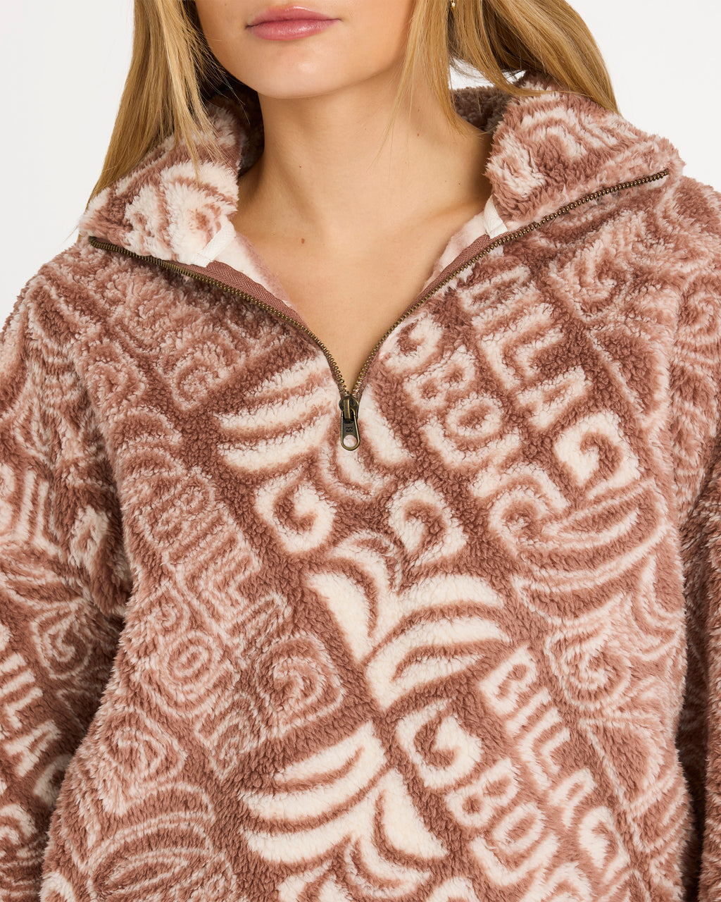 Womens Go For It Half Zip Fleece Jumper