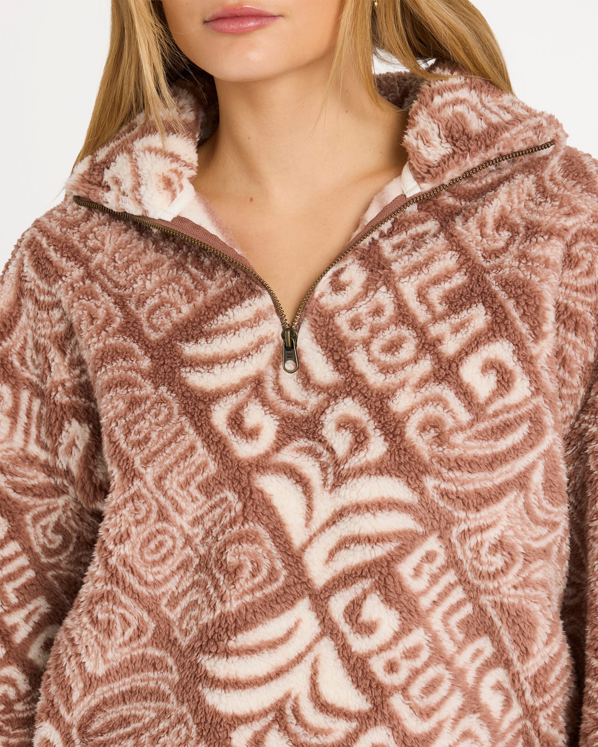 Womens Go For It Half Zip Fleece Jumper