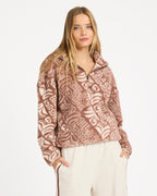 Womens Go For It Half Zip Fleece Jumper