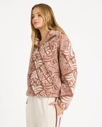 Womens Go For It Half Zip Fleece Jumper