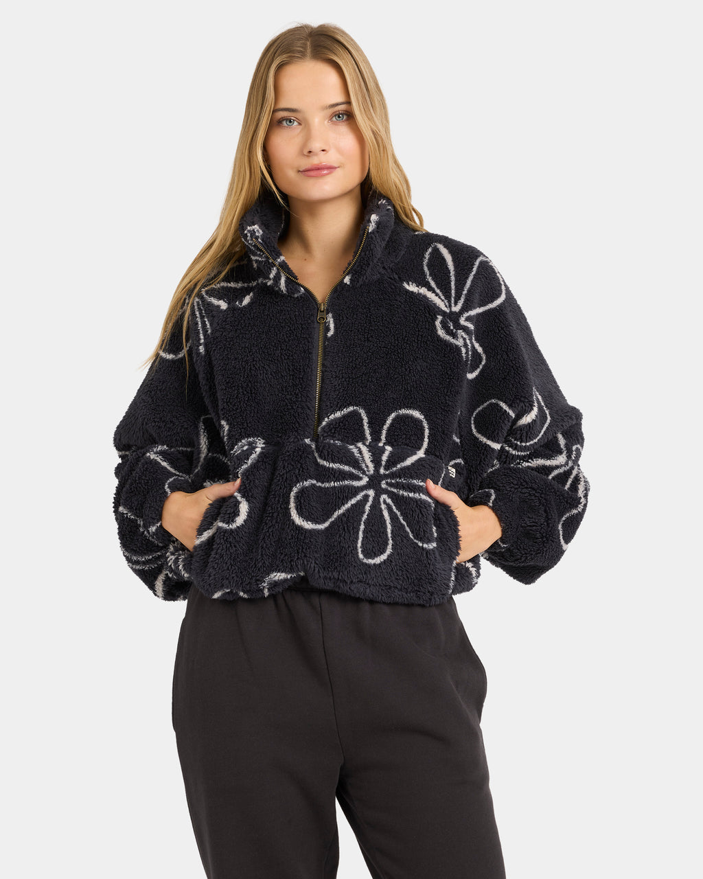 Womens Good Life Half Zip Fleece Jumper