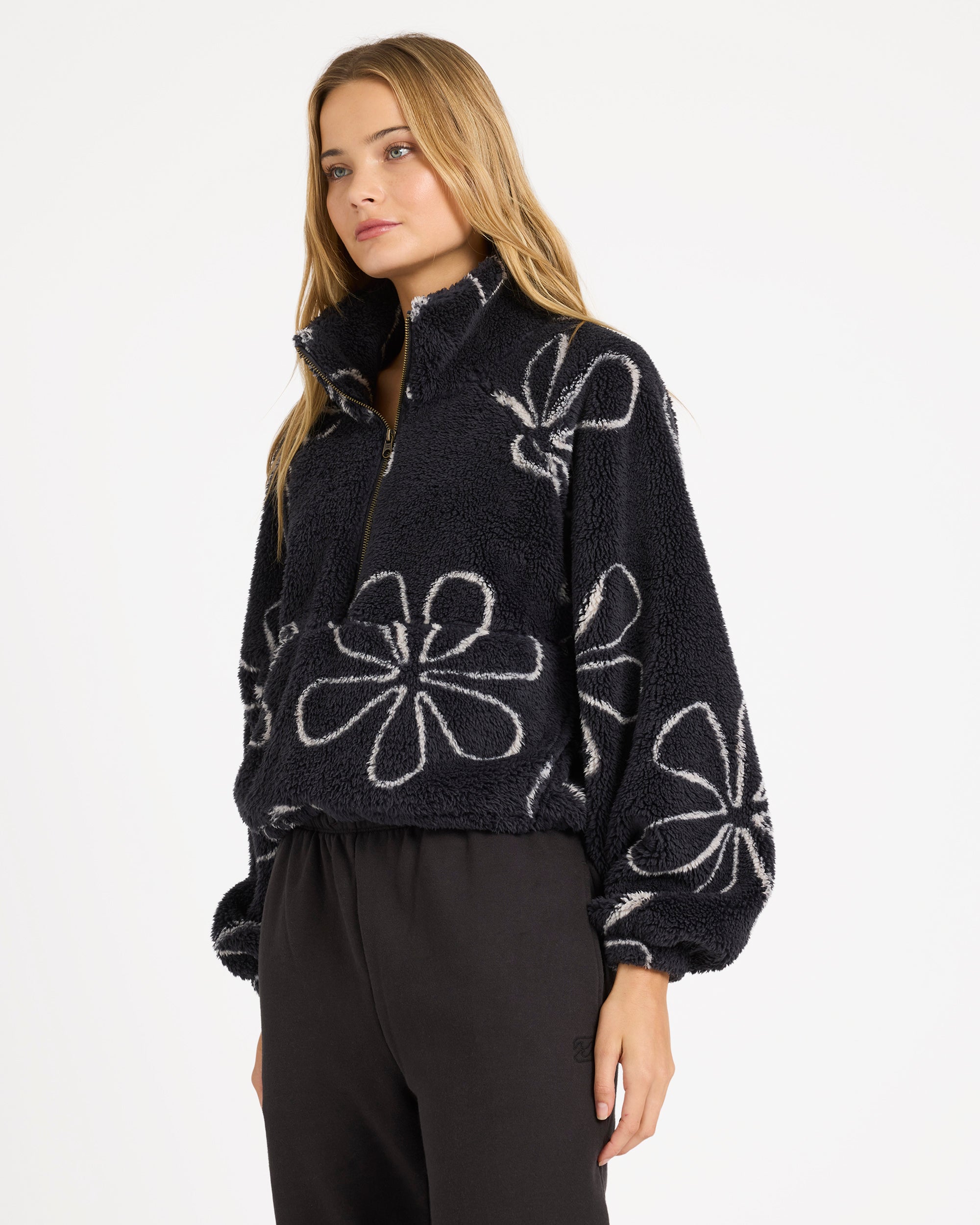 Womens Good Life Half Zip Fleece Jumper